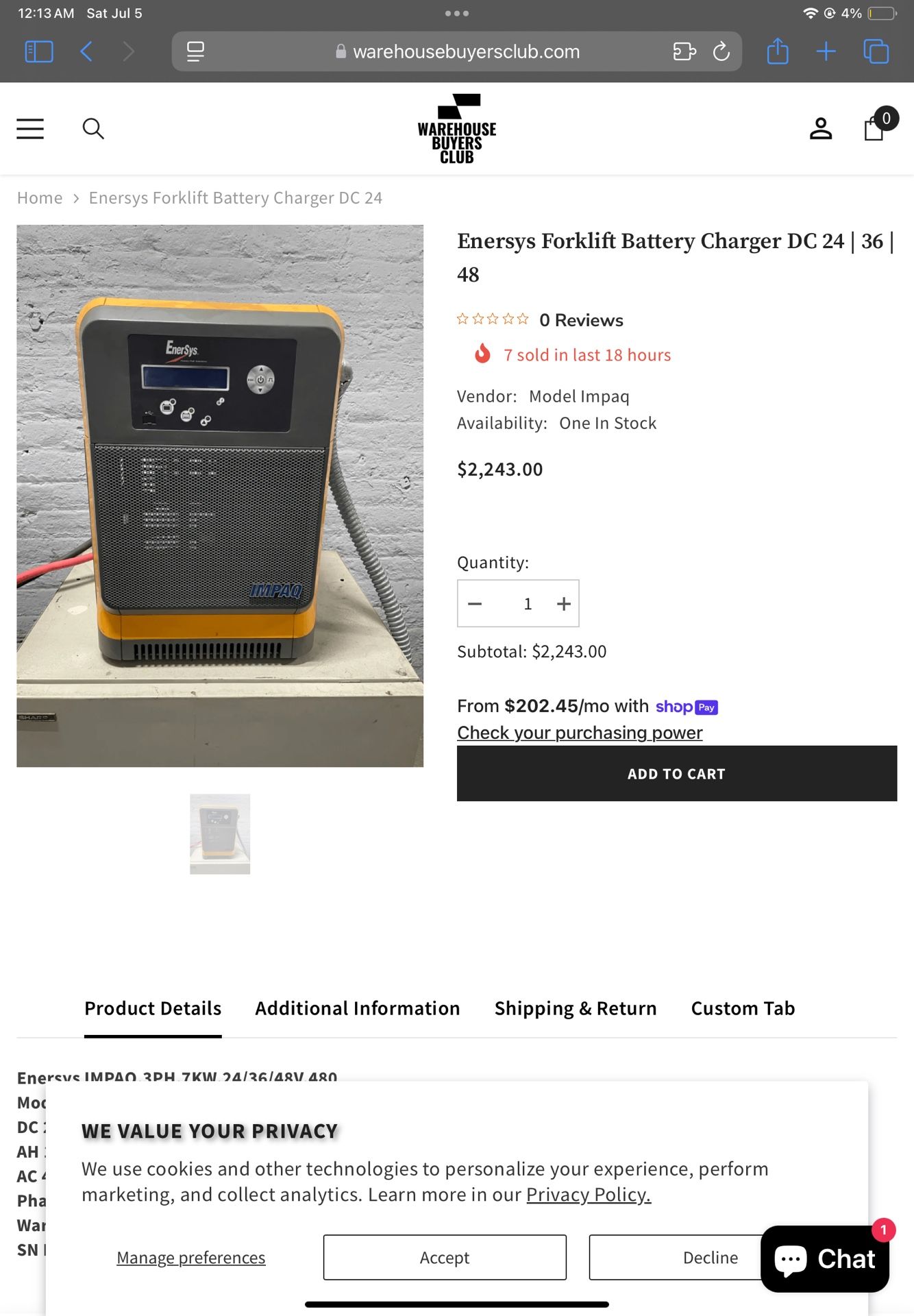 Forklift Battery Charger