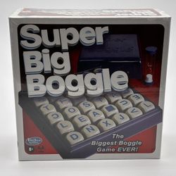 Super Big Boggle Word Game Hasbro Gaming New & Sealed 6×6 Grid 36 Letter Cubes