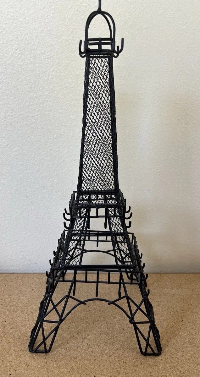 Black Eiffel Tower Paris Jewelry Holder Stand