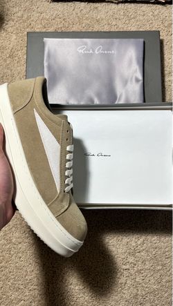 Rick Owens Low-Top Suede Sneakers