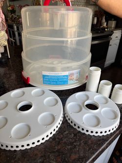 CUPCAKE CARRIER CAKE POP CARRIER WITH COLLAPSIBLE LID WITH HANDLE