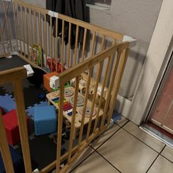 Wooden Playpen Fence 