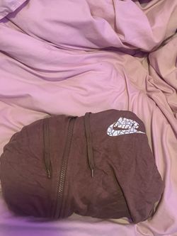 XL brown nike zip up WOMENS