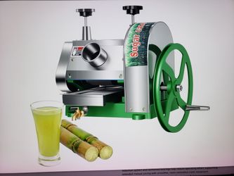 Sugar Cane Prrss Juicer Extractor Machine - Heavy Duty Triple Stainless Stee L Roller Design - Commercial