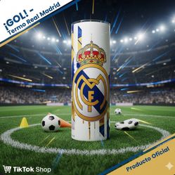 Termo estilo Real Madrid – acero inoxidable