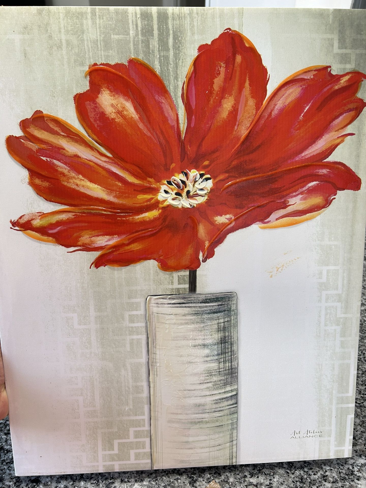 Red Flower By Art Atelier Alliance 16" x 20"