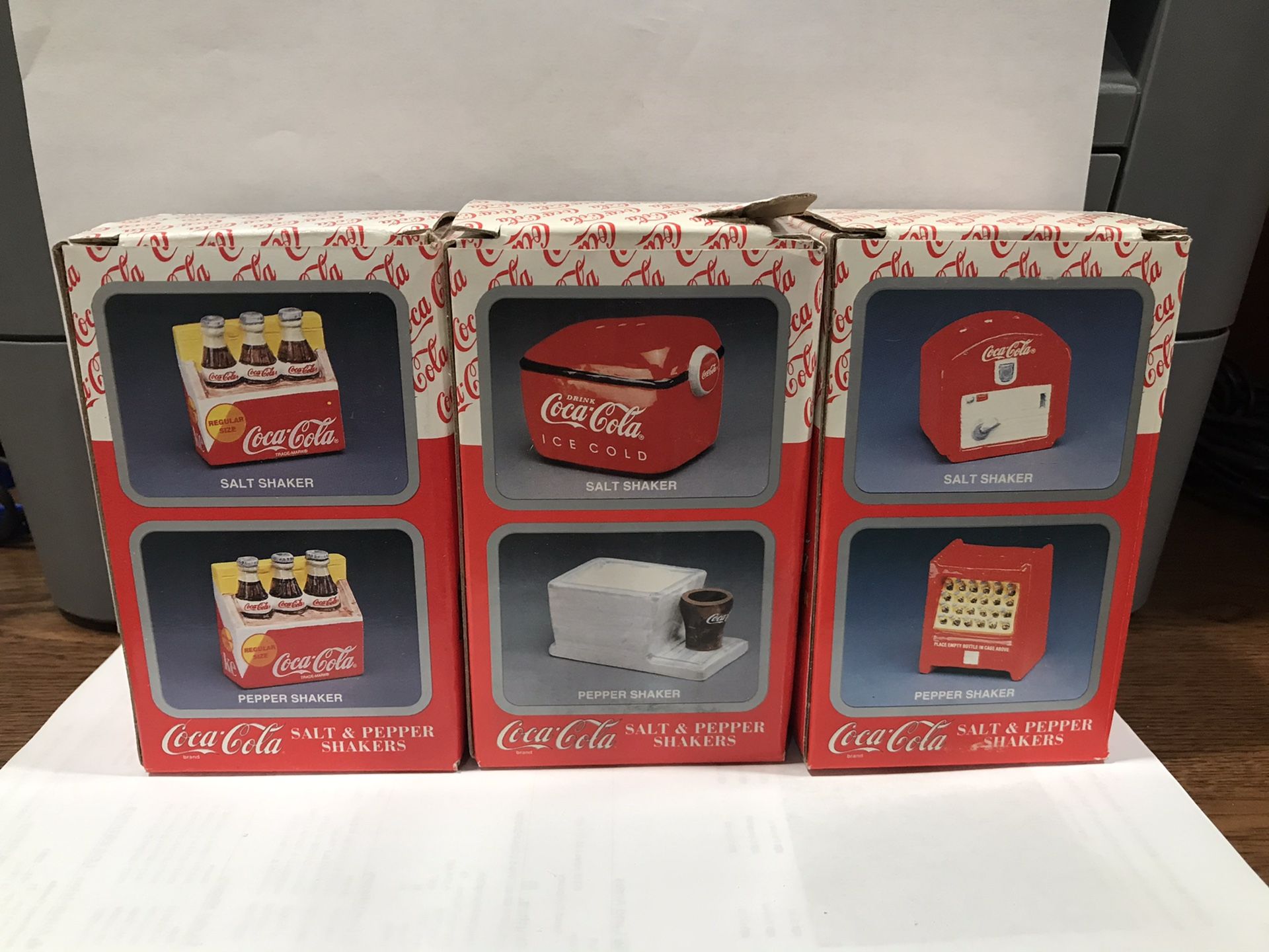 Enesco Coca-Cola Salt & Pepper Shakers (3 sets)