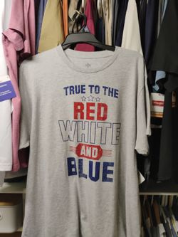Red White & Blue Tee Shirt For Sale