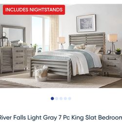 River Falls Light Gray 5 Pc KING