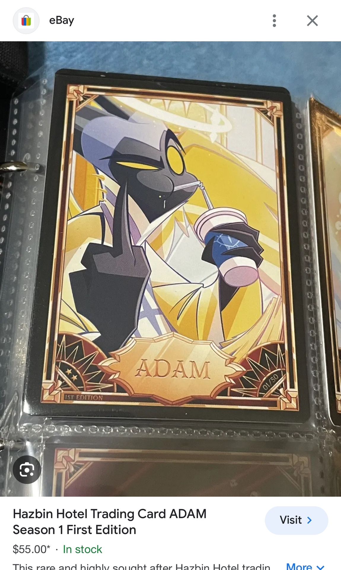 Hazbin Hotel ADAM 1st Edition Card 01/50 for Sale in North