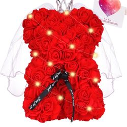 Rose Bear Princess/ wedding Bear with Crown