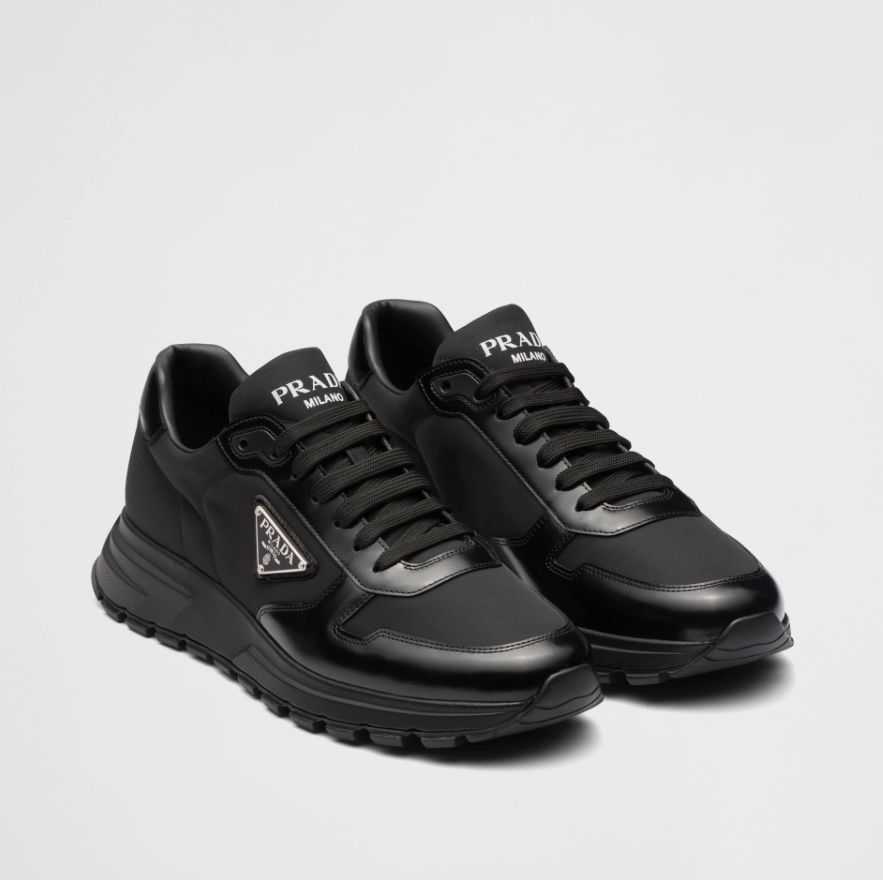 Prada Re-Nylon and Brushed Leather Sneakers