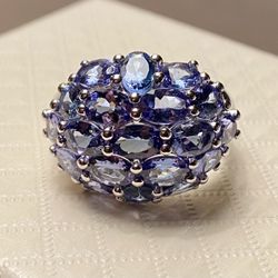 TANZANITE Cluster Design Ring
