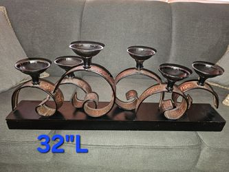 Iron Candle Holder 32"L ($5 BUCKS)