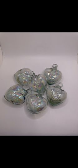 Hand made glass blown heart