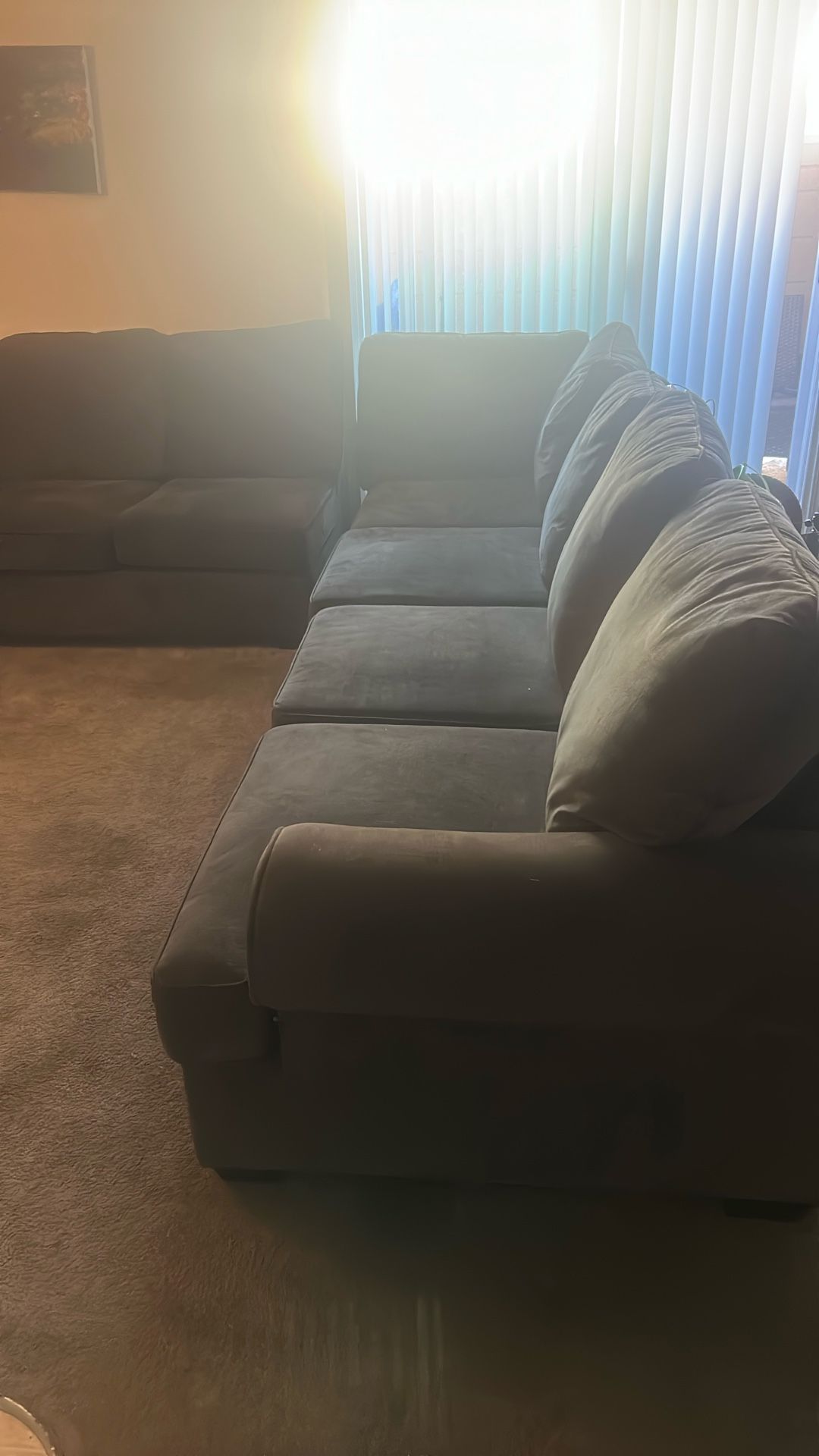 Brown sectional Couch