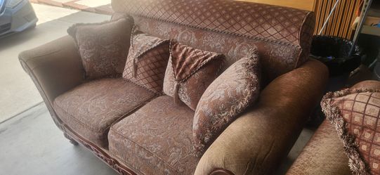 Sofa, love seat, end tables, and coffee table