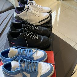 Selling New Af1 Supreme Unc Jordan 1s And Jordan 3s