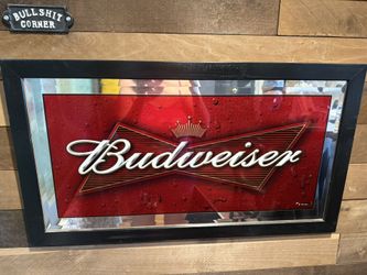 Budweiser Sign Framed
