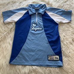Vintage Lakers Jersey Blue Hardwood Classics Throwback Warm-up Shirt Boy Youth M