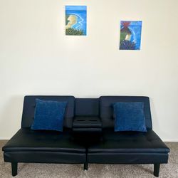 Black Futon Couch/bed 