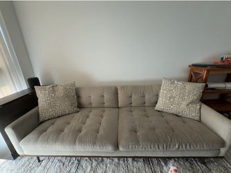 Mid-Century Modern Tufted Sofa
