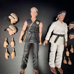 Icon Heroes The Karate Kid Johnny Lawrence Action Figure & Daniel Larusso