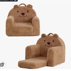 New Toddler kids Chair Bear Couch Fold Out Children Reading