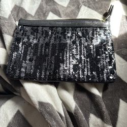Juicy couture Sequin Zip Clutch in Black