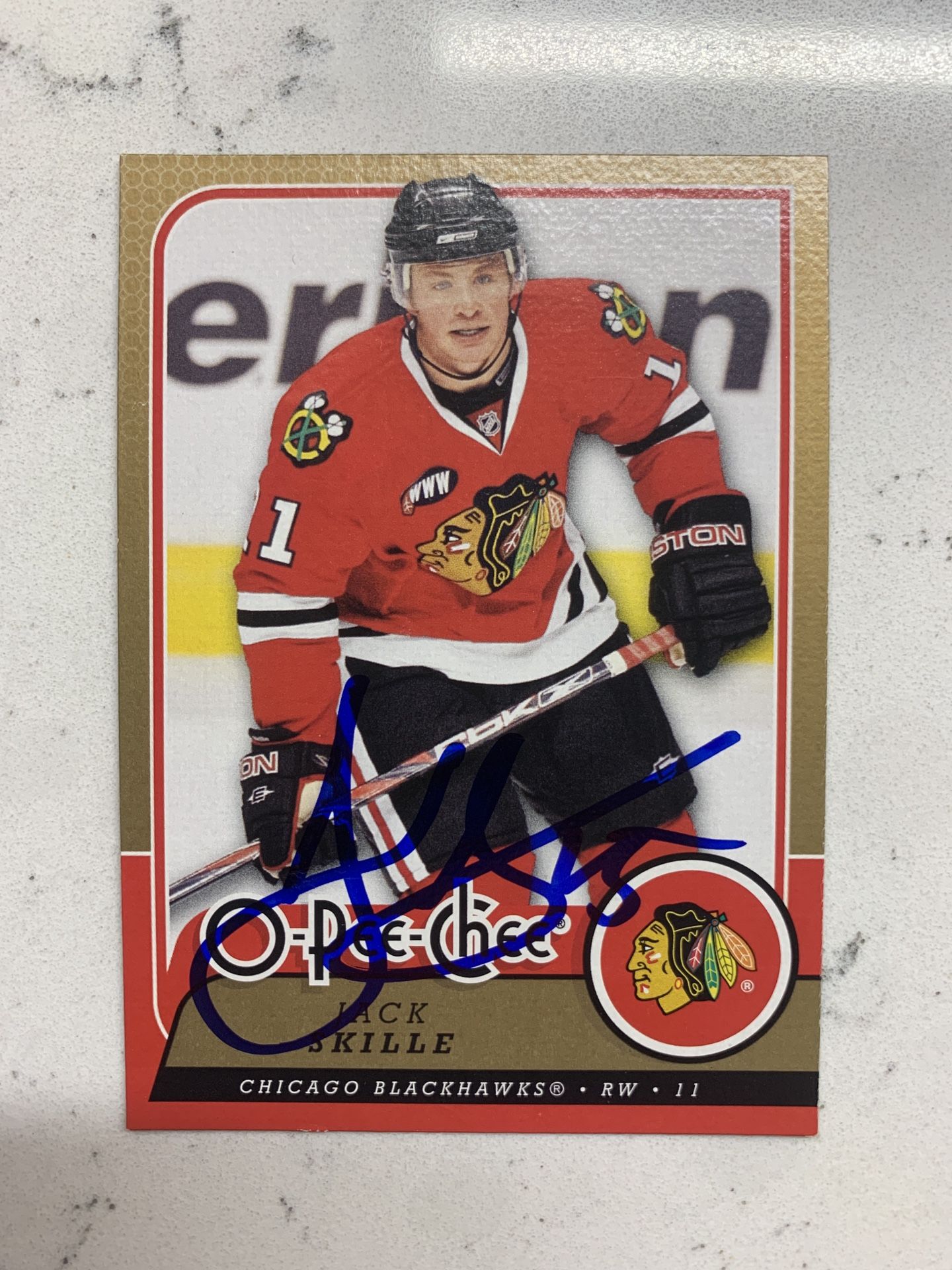 Jack Skille - Chicago Blackhawks Auto Card TTM