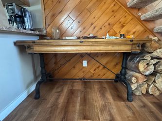 Oak table with drawer