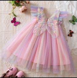 Girls Butterfly Tulle Dress