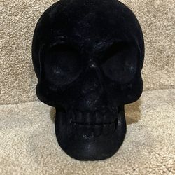 Hyde & eek Flocked 7” Skull head Black  skeleton New