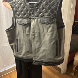 Conceal&Carry Leather Riding Vest