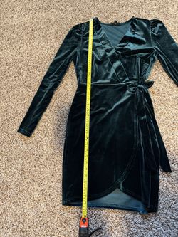 Green Velvet Holiday Dress Women’s/teens Size Small