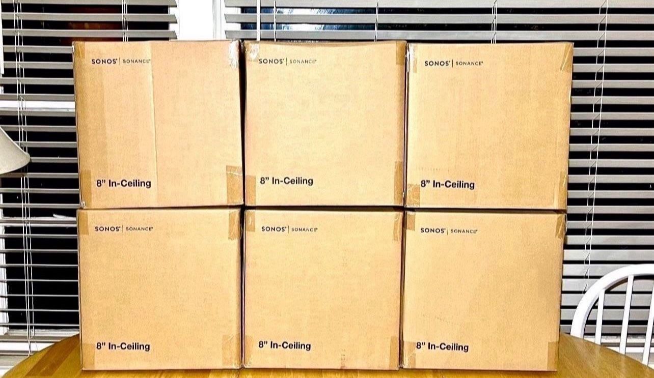 Sonos 8 Inch In Ceiling Speakers. (12 speakers) Brand New Sealed. Includes Warranty. Sonos In-ceiling Speakers (8" size). Sonos by Sonance Architectu