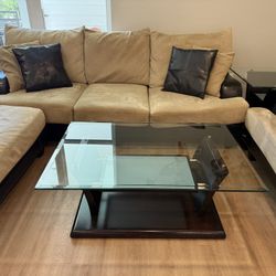 4-Piece Glass Table Set