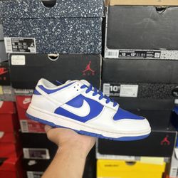 Nike Dunk Low Racer Blue White size 11 USED But Clean M