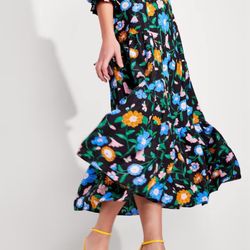 Kate Spade Floral Garden Cloqué Skirt M