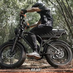 TST Electric Bike for Teens, 1500W Peak Motor Ebike with 48V 15Ah Built-in Battery, 60 Miles Range 28 MPH Electric Bike, 20" Fat Tire E Bike with 7 S