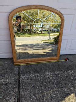 Wooden frame mirror