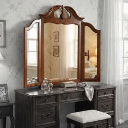 Solid Wood, Mahogany Dresser Mirror