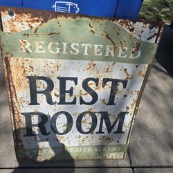 Vintage original  double sided Texaco restroom sign