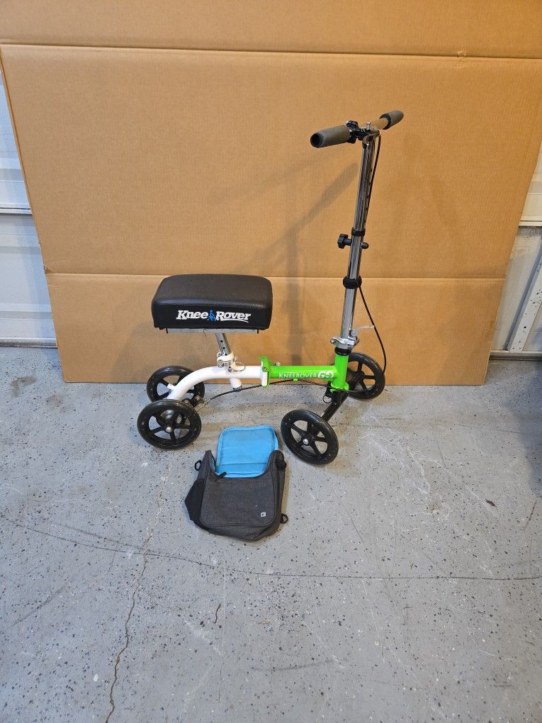 Knee Rover GO Hybrid Compact Knee Scooter With Pouch