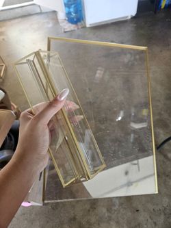 2pcs 8.5x11 Clear Gold Rim Acrylic Sign Holder