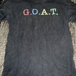 @ALL Mens Black G.O.A.T. Short Sleeve T-Shirt Size Small