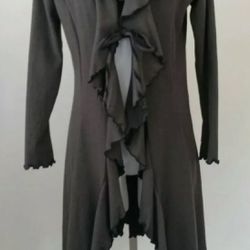 NEW Laura Hlavac Brown Knit Long Tie Front Cardigan Size XL Model # 5550