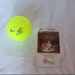 Anna Leigh Waters Autographed Pickleball JSA Authenticated