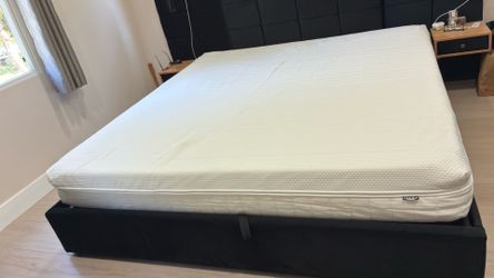 King-ÅNNELAND Hybrid mattress, plush/white, King