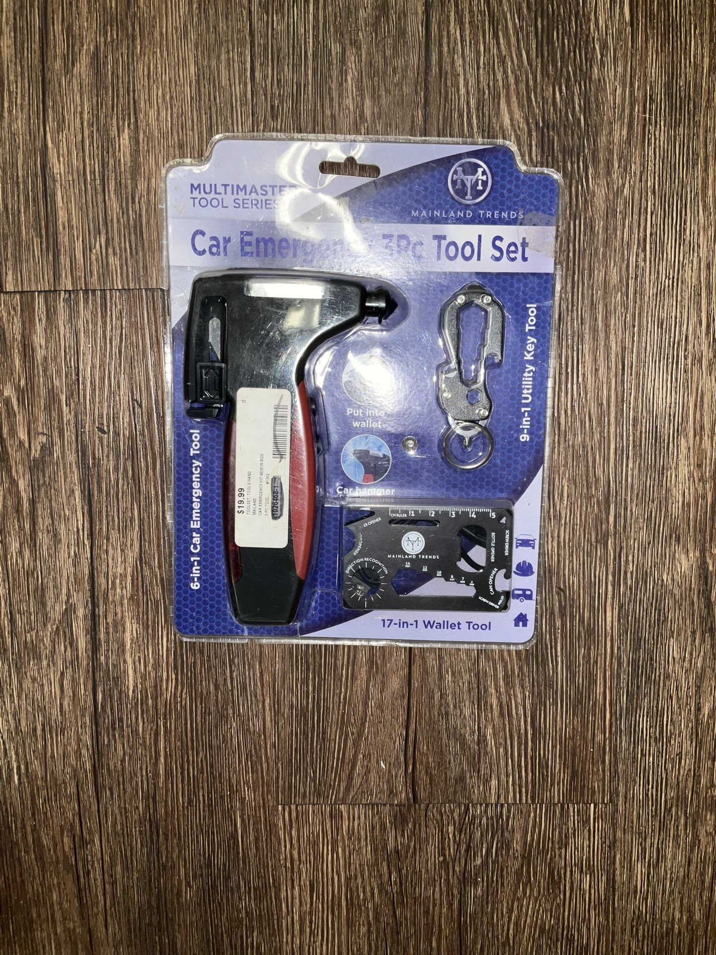Multi master tools series car emergency3pc tool set 6in 1 car emergency tool  9 in 1 utility key tool  17 in 1 wallet tool